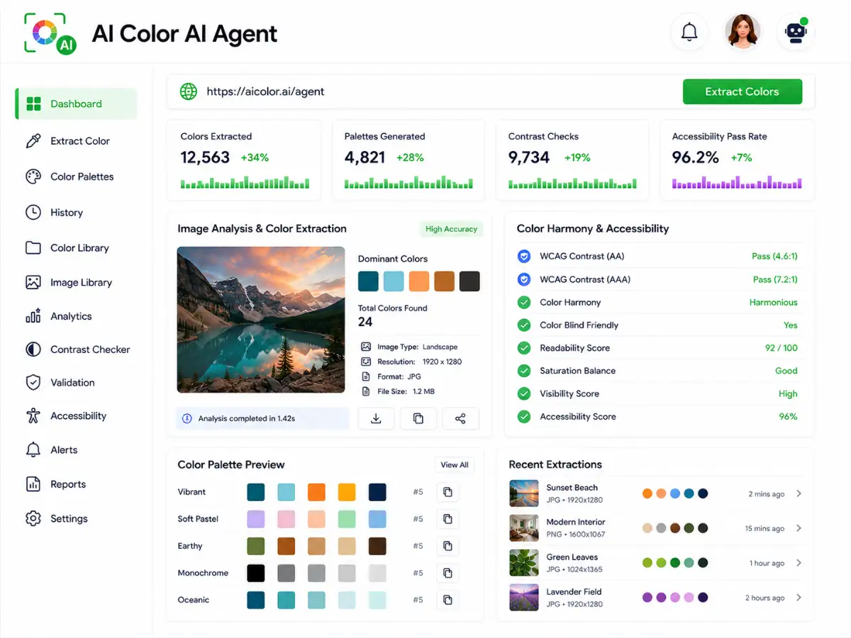 aicolor.app AI color app — dashboard preview